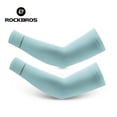 thumbnail image 1 of ROCKBROS mangas de bicicleta de seda de hielo verano transpirable protección de brazo de ciclismo al aire libre protección solar UV deportes MTB mangas de bicicleta de carretera, 1 of 5