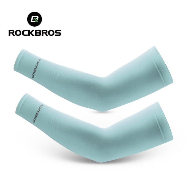 ROCKBROS mangas de bicicleta de seda de hielo verano transpirable protección de brazo de ciclismo al aire libre protección solar UV deportes MTB mangas de bicicleta de carretera