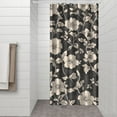thumbnail image 3 of Artistic Bee and Flower Shower Curtain – Watercolor Botanical Nature Theme, Vintage Aesthetic, 36x72 Inches, 3 of 5
