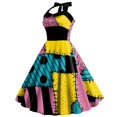 thumbnail image 3 of Disfraz de Sally para Halloween, vestido de rayas con estampado digital, B360-1025, 3 of 5