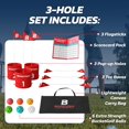 thumbnail image 5 of Bucket Golf Juego de Iniciación de Juego de 3 Hoyos para Juegos de Césped Al Aire Libre, Juego de Golf Par 3 para Todas las Edades, 5 of 5