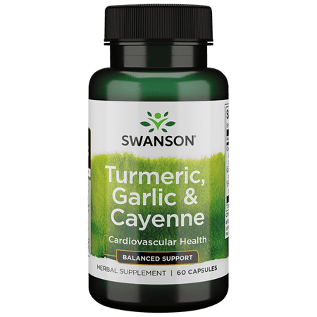 Swanson Full Spectrum Turmeric, Garlic and Cayenne 60 Capsules