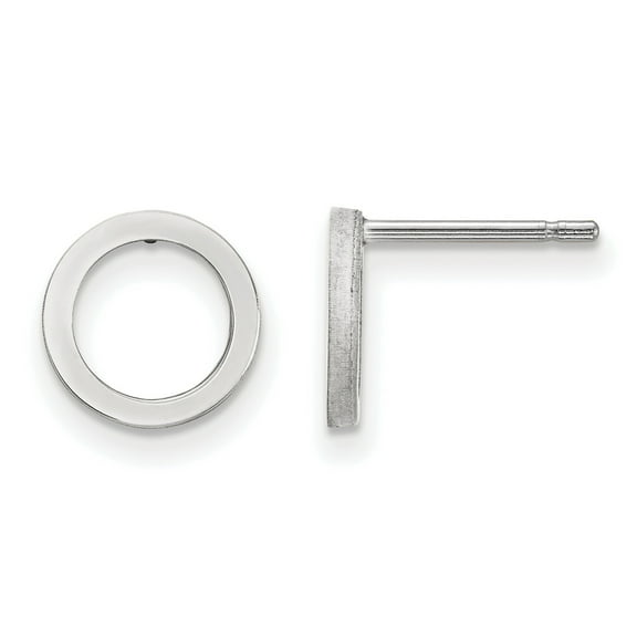 Primal Gold 14 Karat White Gold Open Circle Earrings