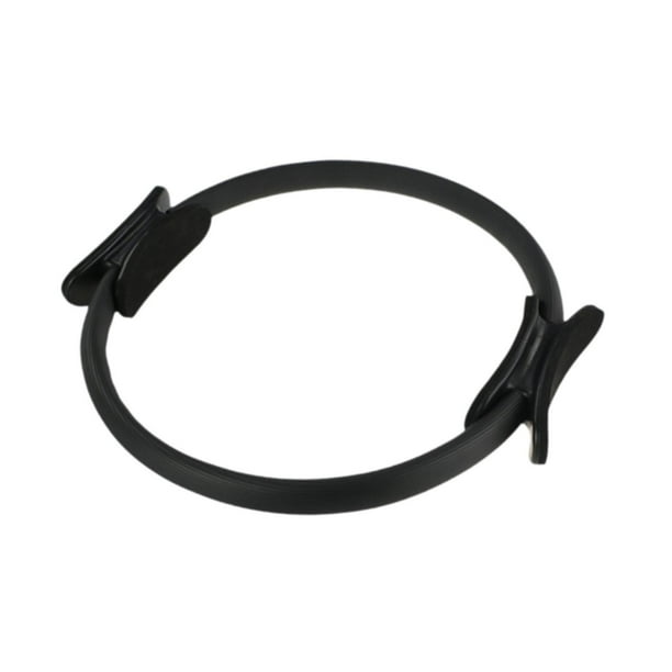 Aro de Pilates circular para fitness, ligero, flexible y portátil, para entrenamiento de equilibrio. Negro
