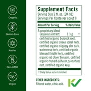 Flora Flor Essence Liquid Tea Blend 32fl oz LARGE - Gentle Detox Cleanse with Burdock Root, Slippery Elm, Kelp, Thistle - Organic Ingredients