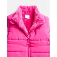 thumbnail image 2 of Wonder Nation Girls Reversible Faux Fur Vest, Sizes 4-18 & Plus, 2 of 3