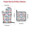 thumbnail image 2 of Daiia Sport Items Pattern Oven Mitts and Pot Holders 4 pcs Set,High Heat Resistant 500 Degree Extra Thicken Long Kitchen Cotton Oven Glove, 2 of 6