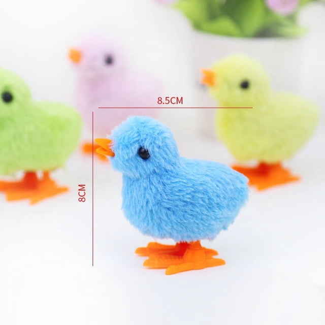 Juguete de peluche de simulación de pollo con mecanismo de relojería y pollo saltador, juguete nostálgico para niños