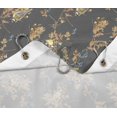thumbnail image 5 of S4Sassy Gray Black Berry & Yellow Sparrow Bird Water Repellent Bath Shower Curtain With Roller Rings Hook-60 x 84 Inch, 5 of 6