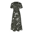 thumbnail image 4 of ZHUGeLI Women's Summer Casual Short Sleeve Crewneck Swing Dress Flowy Tiered Maxi Beach Dress with Pockets, 4 of 4