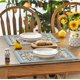 thumbnail image 3 of Set of 4 12x18 Inch Blue Birds and Flowers Placemats for Decoration, 3 of 5