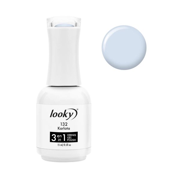 Looky 3-in-1 Gel Nail Polish, Combined Base, Color, Top Coat, Salon Quality Manicure at Home DIY, Easy Application Nail Lacquer Enamel, Quick UV LED Curing, Long Lasting Color, 15ml (0.5fl oz) 16+ sha