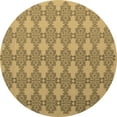 thumbnail image 1 of Ahgly Company Indoor Round Abstract Brown Contemporary Area Rugs, 7' Round, 1 of 4