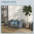 thumbnail image 4 of PawHut Magnetic-Door Dog Food Storage Cabinet & Dog Feeding Station, Gray, 4 of 9