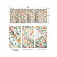 thumbnail image 3 of Summer Fruits Curtain Valance for Windows/Living Room/Kitchen/Bathroom/Café, Short Rod Pocket Tier Curtain Window Treatment Panel Orange Peach Green Botanical Spring Topper Curtain 42''x12'', 3 of 6
