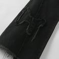 thumbnail image 6 of TrendOFT Flare Jeans for Women Butterfly Embroidery Y2K High Rise Jean Trendy Distressed Baggy Denim Pants Black L, 6 of 9