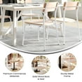 thumbnail image 4 of Emma + Oliver Dining Chair with White Metal Frame and Solid Wood Seat and Back with Antique White Finish, 4 of 12