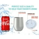 thumbnail image 4 of CHILLOUT LIFE - Juego de 2 vasos de vino de acero inoxidable de 12 oz - Copas de vino aisladas al vacío de doble pared con tapas y pajitas para café, vino, cócteles (acero inoxidable) CHILLOUT LIFE CHILLOUT LIFE Vaso 2 x 12 oz, 4 of 5