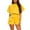 Yellow, variant on Short Jumpsuit for Womens Short Sleeve Wide Shorts Strappy Playsuit Crew Neck Loose Fitted Overalls Solid Classic Jumpsuits Outdoor Going Out Workout Outfits