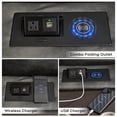 thumbnail image 4 of Manual Recliner Sofa Sets with Bass Speaker,Wireless Charger Faux Leather Manual Reclining Living Room Furniture Set, 4 of 8