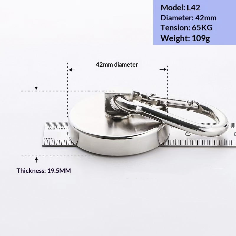 Magnetic Hooks, Heavy Duty Neodymium Magnet Hook, Magnetics for Hanging at Home, Office Locker, Workplace, Refrigerator, Cruise Ship or Travel, 4 Pack