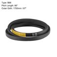 thumbnail image 2 of Unique Bargains B66 V-Belts 66' Pitch Length, B-Section Rubber Drive Belts 2pcs, 2 of 3