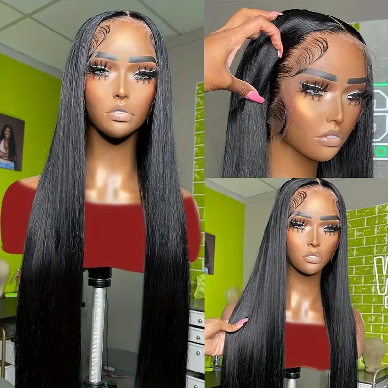 13x6 Deep Wave Frontal Wig Lace Front Wigs Human Hair Pre Plucked HD Lace Frontal Wig Human Hair 200% Density Deep Curly Glueless Wig for Black Women 18inch