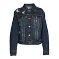 Wonder Nation Girls Destructed Denim Jacket, Sizes 418 & Plus