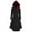 Black, variant on Women Plus Size Asymmetric Hooded Single Long Drap Buttons Coat Womens Jackets plus plus Size Trench Coat with Removable Liner