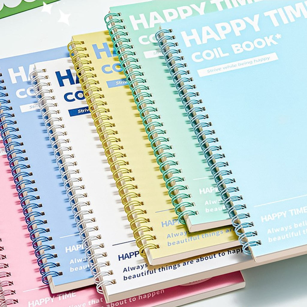 6Pcs Colorful Spirals Notebooks Spirals Binding Smooth Writing Thicken Paper