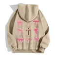 thumbnail image 4 of TINZ Veste à Capuche Décontractée à Manches Longues avec Poche Zippée et Cordon de Serrage pour Femmes, Sweat à Capuche en Rayonne, 4 of 5
