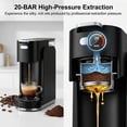 thumbnail image 4 of GVODE 4-in-1 Single Serve Coffee Maker, 3-Second Heat-Up, 20 Bar Espresso Machine, for K-Cup, Nespresso Original, DG Pods & Grounds, Black, 4 of 8