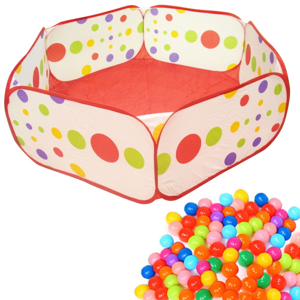 TrendBox 200 Ocean Balls + 1.2M Indoor Collapsible Ocean Ball Pit Pool Tent House Foldable For