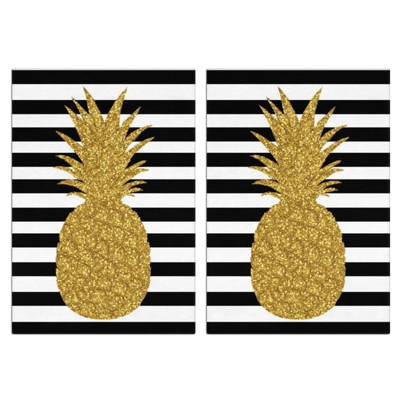 2 Pcs Funny Kitchen Towels,Summer Pineapple Microfiber Dish Towels,Kitchen Tea Towels,Kitchen Towel Set (18" X 26")