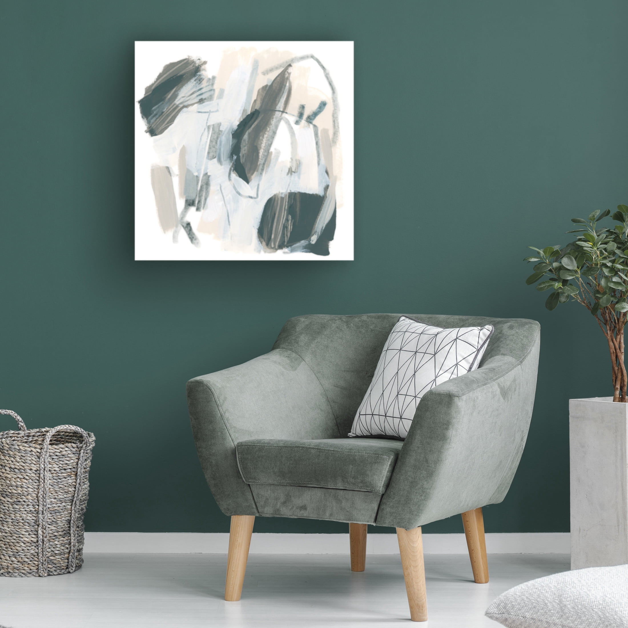 Canvas Wall Art - June Erica Vess 'Neutral Capacity II' Wall Art for Living Room, Bedroom, or Office Décor by Trademark Fine Art - 35 x 35 Inches