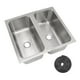 thumbnail image 2 of Fregadero de Cocina de Doble Tazón, Estilo Moderno 7.5l Gran Capacidad Desgastes Resistente de Caravana Drenaje Rápido Con Salida de Drenez de 40 mm Camión para Camión, 2 of 7