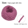 thumbnail image 2 of Uxcell 82ft Jute Twine 0.04inch 3 Ply Natural String for DIY Crafts Fuchsia, 2 of 7