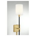 thumbnail image 7 of Trade Winds Paige 1-Light Wall Sconce in Black with Natural Brass Accents, 7 of 7