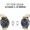 thumbnail image 3 of Gear S3 Frontier / Classic Watch Band, Replacement Solid Stainless Steel Link Bracelet Band Strap with Durable Folding Clasp for Samsung Gear S3 Frontier / S3 Classic Smart Watch (Gold), 3 of 6