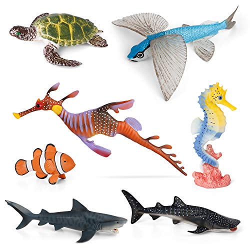 Sea Creature Toys VOLNAU 7PCS Indian Ocean Sea Animals Figurines Shark Toys  for Toddlers Kids Decorations Plastic Fish Toys Preschool Pack and Bath  Sets | Walmart Canada