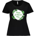thumbnail image 3 of Inktastic Happy St. Patrick's Day Clovers Women's Plus Size T-Shirt, 3 of 5