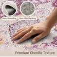 thumbnail image 6 of ODIKA 8'x10' Washable Area Rug Plum Purple Boho Vintage Distressed Fuzzy Abstract Swirl for King Size Bedroom Under Bed, Master Suite, Non-Shedding, Easy Care, 6 of 7