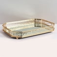 thumbnail image 6 of Rectangle Mirror Tray, Serving Tray , Tray for Dresser, Vanity Golden, 6 of 7
