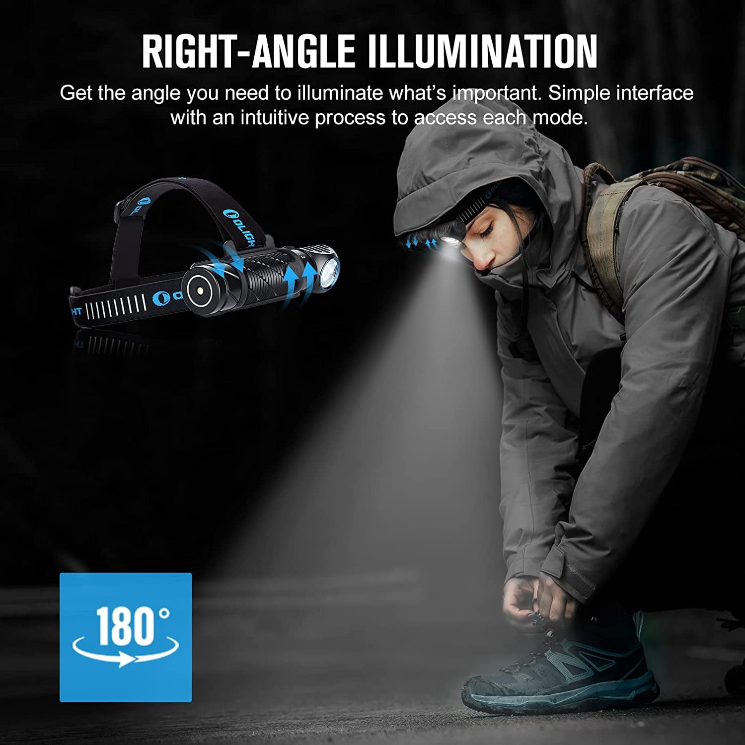 OLIGHT Perun 2 2500 Lumens Multi-functional Rechargeable Headlamp(Black)