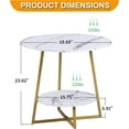 thumbnail image 3 of Petites Tables d'Appoint Rondes de 20 Pouces pour Salon, Table d'Appoint en Bois pour Chambre à Coucher, Table Basse Moderne avec Grands Espaces de Rangement, Noir, 3 of 8