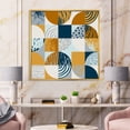 thumbnail image 2 of Designart 'Retro Semicircles Squares and Circles' Modern Framed Canvas Wall Art Print, 2 of 5