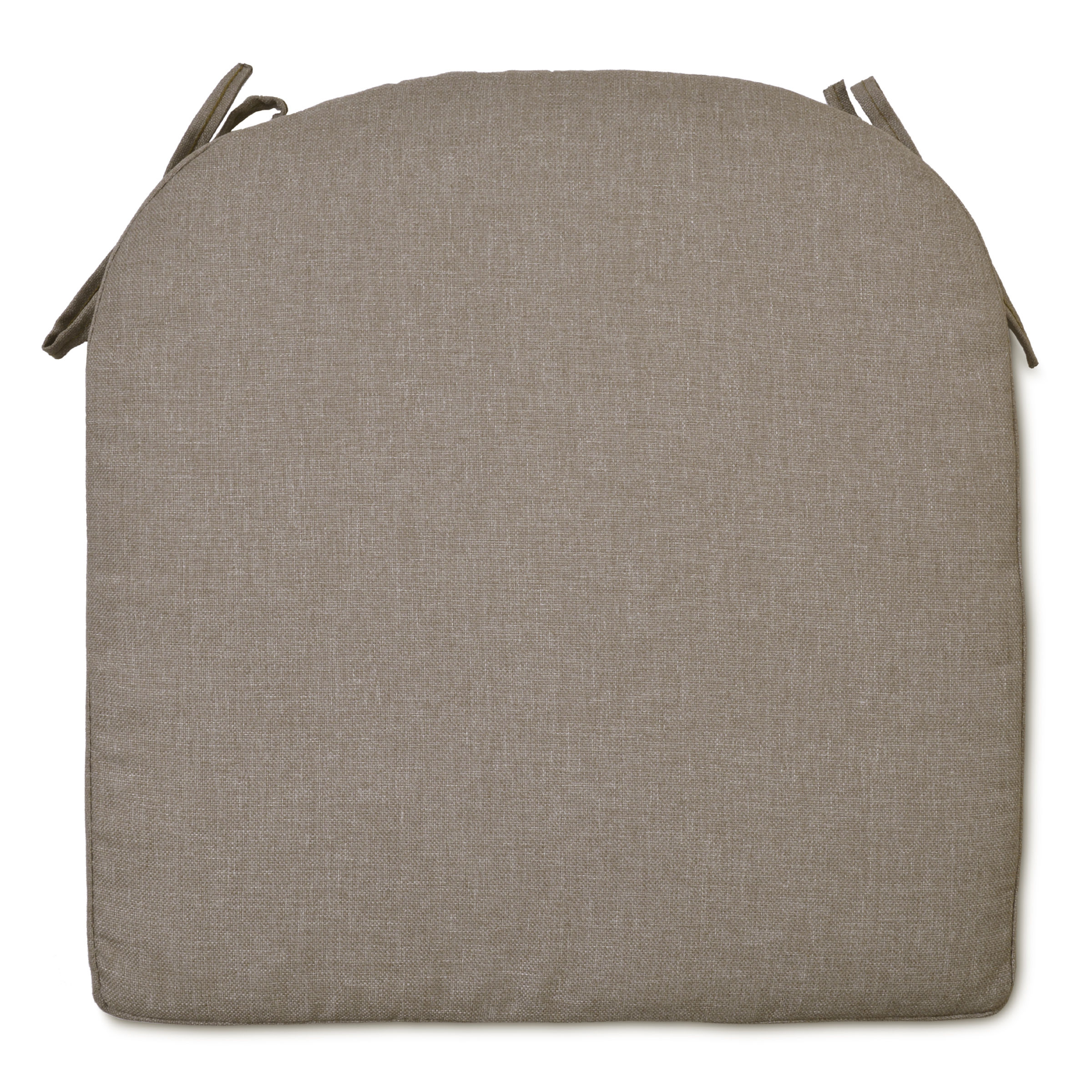 Decor Therapy Outdoor Patio Round Back Seat Cushion in Taupe