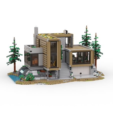 Modular Modern Villa Building Block Set Forest Architecture House Street View Model Toys Gifts for Kids
