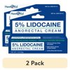 (2 pack) HemRid Maximum Strength Lidocaine Cream for Pain Relief. Fast-Acting Hemorrhoid Treatment Cream with 5% Lidocaine.