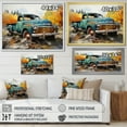 thumbnail image 4 of Designart "Blue Vintage Pickup Automn Offroad I" Transportation Floater Framed Canvas Print, 4 of 7